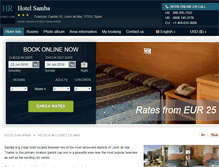 Tablet Screenshot of hotel-samba-lloret-de-mar.h-rez.com