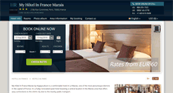 Desktop Screenshot of myhotel-infrance-lemarais.h-rez.com