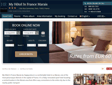 Tablet Screenshot of myhotel-infrance-lemarais.h-rez.com