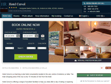 Tablet Screenshot of hotel-cervol-andorra.h-rez.com
