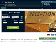 Tablet Screenshot of hotel-henri-iv-larochelle.h-rez.com