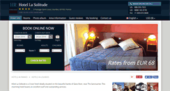 Desktop Screenshot of hotel-la-solitude-lourdes.h-rez.com