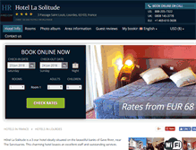 Tablet Screenshot of hotel-la-solitude-lourdes.h-rez.com