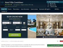 Tablet Screenshot of hotel-villa-condulmer.h-rez.com