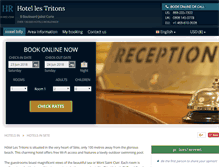 Tablet Screenshot of hotel-les-tritons-sete.h-rez.com