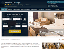 Tablet Screenshot of hotel-de-lhorloge-avignon.h-rez.com