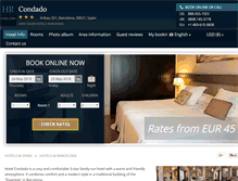 Tablet Screenshot of condado-hotel-barcelona.h-rez.com