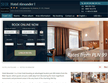 Tablet Screenshot of hotel-alexander-krakow.h-rez.com