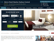 Tablet Screenshot of metro-hotel-sydneycentral.h-rez.com