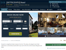 Tablet Screenshot of hotel-settecento-presezzo.h-rez.com