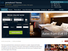 Tablet Screenshot of pentahotel-vienna.h-rez.com