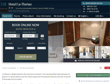 Tablet Screenshot of hotel-le-florian-cannes.h-rez.com