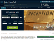 Tablet Screenshot of hotel-diana-park-estepona.h-rez.com