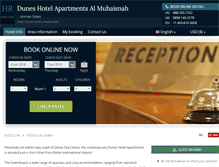 Tablet Screenshot of dunes-hotel-apartments.h-rez.com