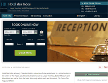 Tablet Screenshot of hotel-des-indes-the-hague.h-rez.com
