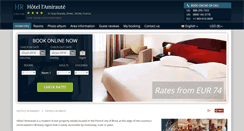 Desktop Screenshot of hotel-l-amiraute-brest.h-rez.com