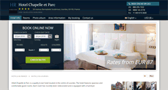 Desktop Screenshot of hotel-chapelle-et-parc.h-rez.com