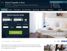 Tablet Screenshot of hotel-chapelle-et-parc.h-rez.com