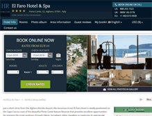 Tablet Screenshot of el-faro-hotel-porto-conte.h-rez.com