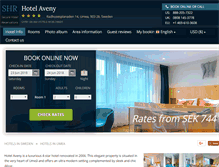 Tablet Screenshot of hotel-aveny-umea.h-rez.com