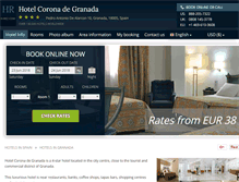 Tablet Screenshot of hotel-corona-de-granada.h-rez.com