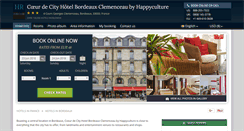 Desktop Screenshot of hotel-clemenceau-bordeaux.h-rez.com