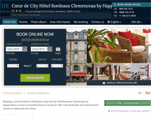 Tablet Screenshot of hotel-clemenceau-bordeaux.h-rez.com