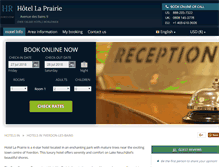 Tablet Screenshot of la-prairie-hotel-yverdon.h-rez.com